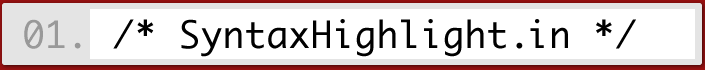 Syntax Highlight.in